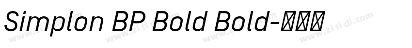 Simplon BP Bold Bold字体转换